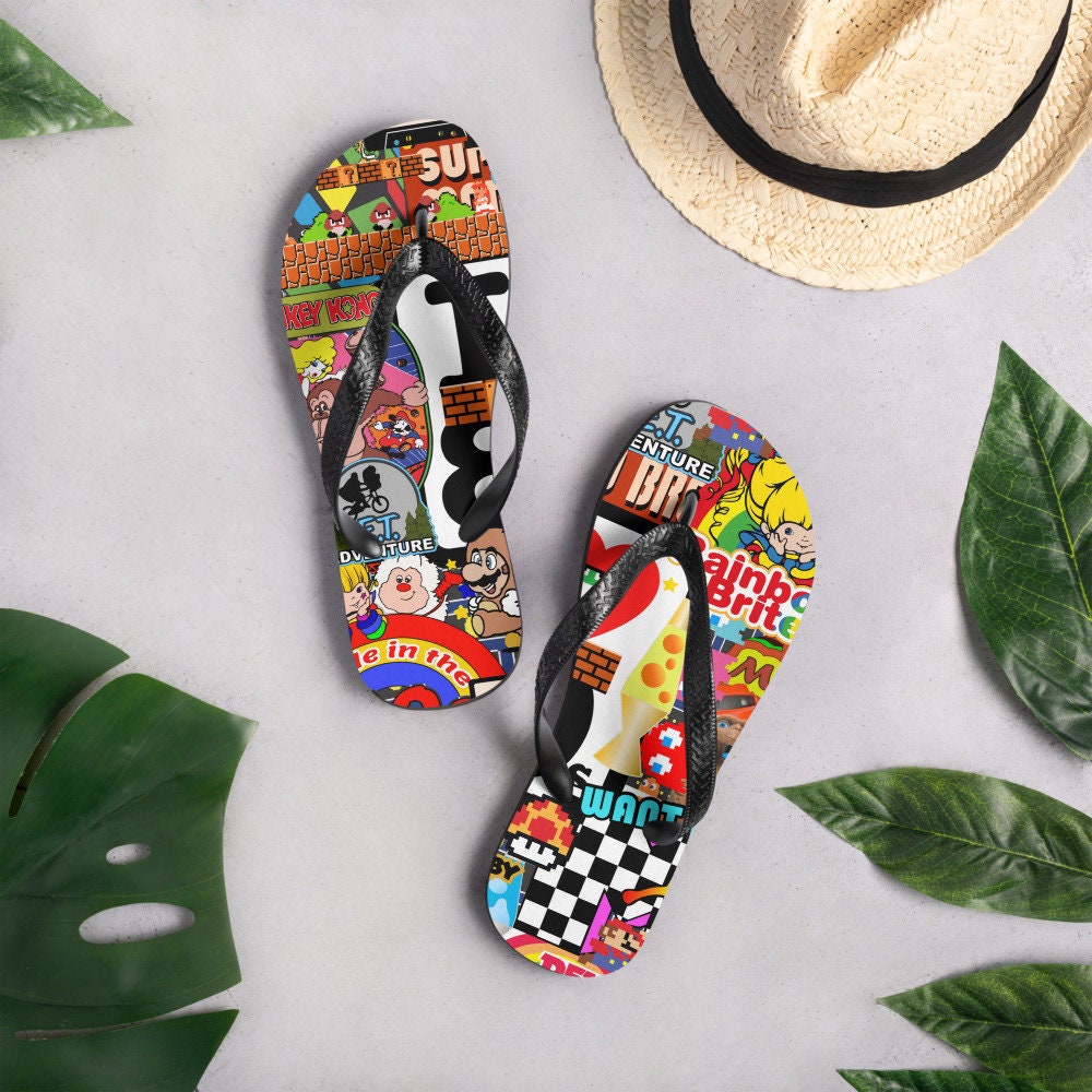 I LOVE THE 80's Flip-Flops