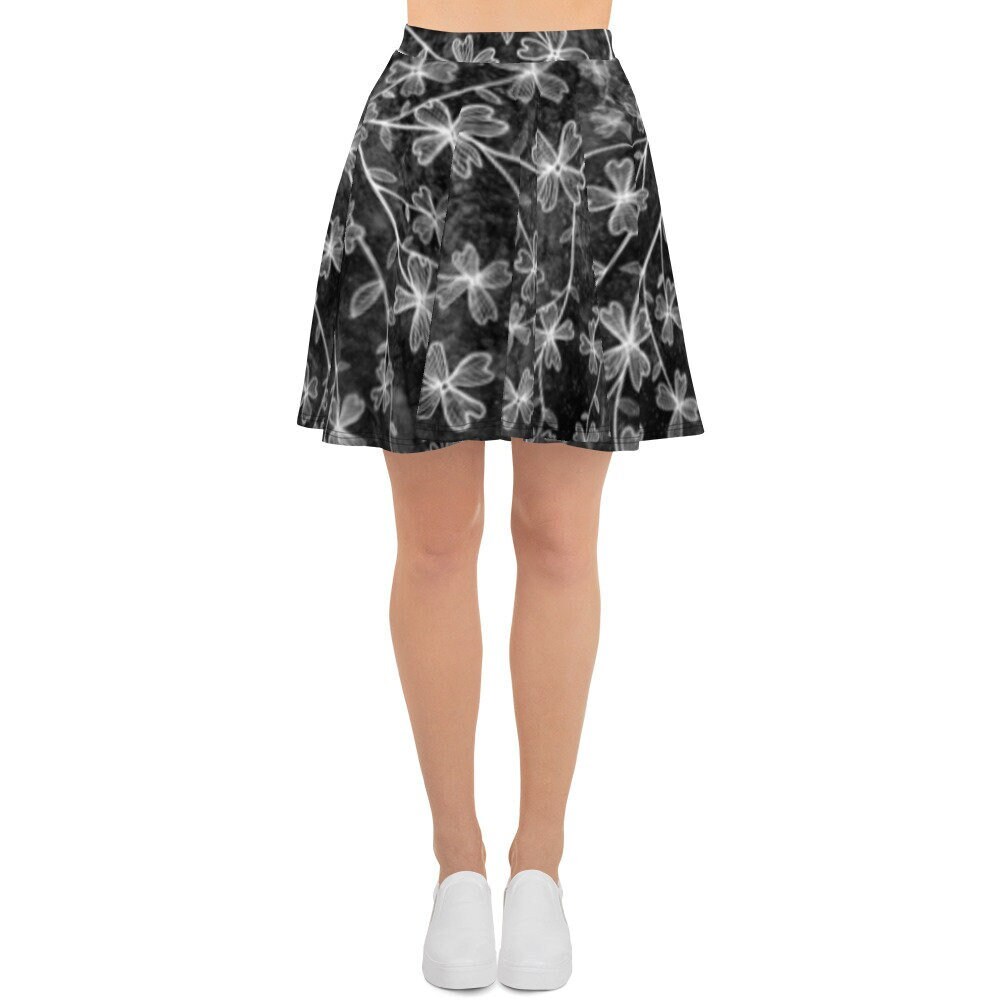 Dogwood Flowers Skater Skirt, Women's Skater Skirt