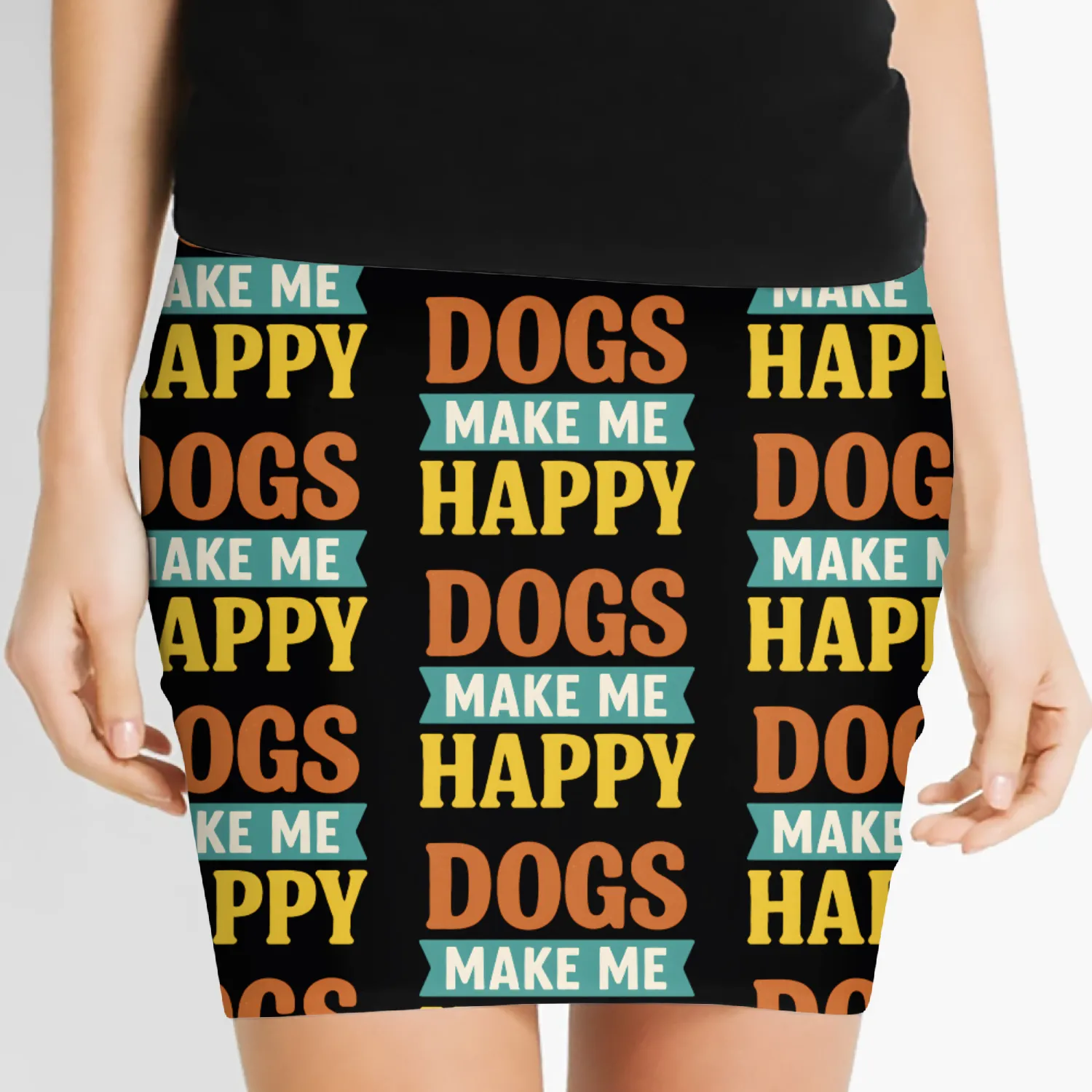 Dogs Happy Women's Mini Skirts