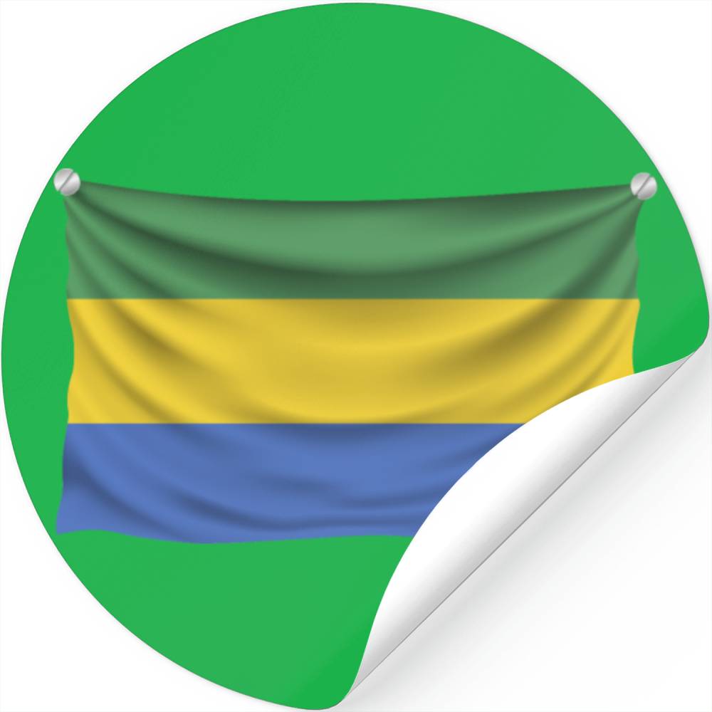 flag gabon Stickers