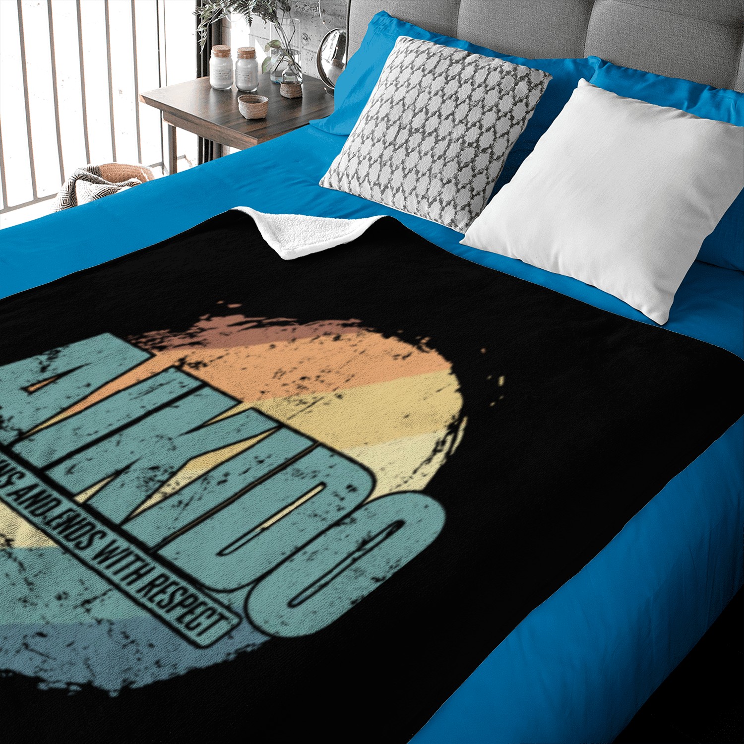 begins and ends with Respect Aikido Training Baby Blankets