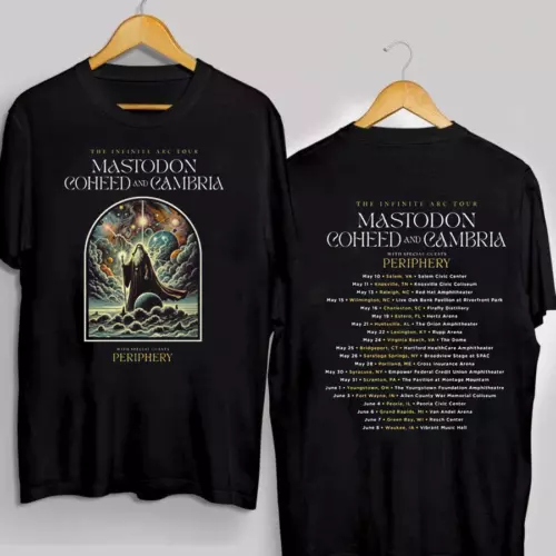 COHEED AND CAMBRIA & MASTODON Tour 2025 Gift For Fan 2-sides T-shirt