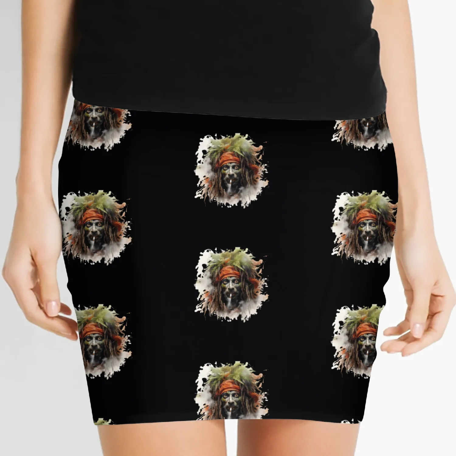 Natural mystic of Rastafari culture in Nature Women's Mini Skirts