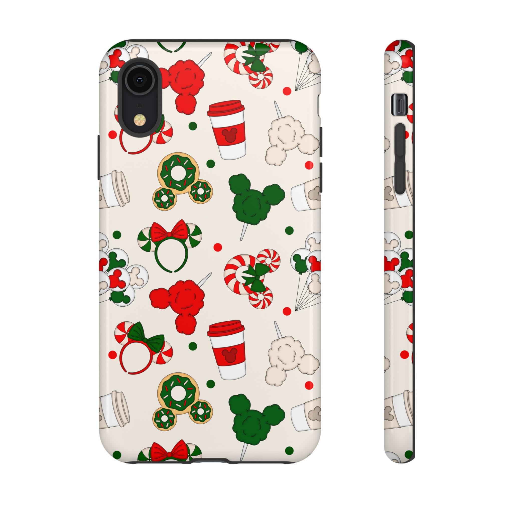 Christmas Mouse Phone Case Cover fit for iPhone 15 Pro Max, 14 Plus, 13, 12, 11, XR, XS