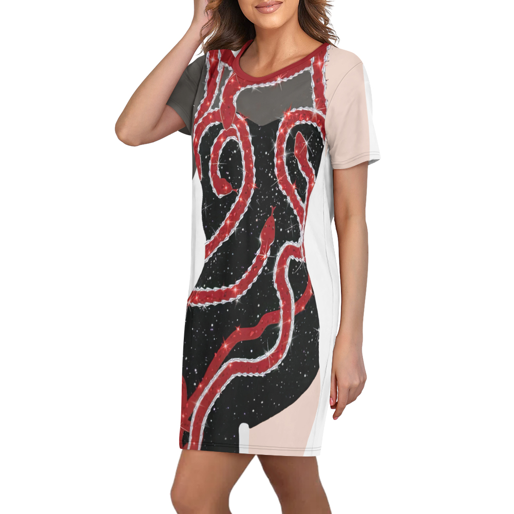 Rep Snakes Eras Bodysuit T-shirt Dress, Halloween Outfit, Christmas Gift