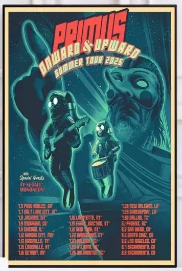 Poster!! Primus Summer Tour 2025 Poster