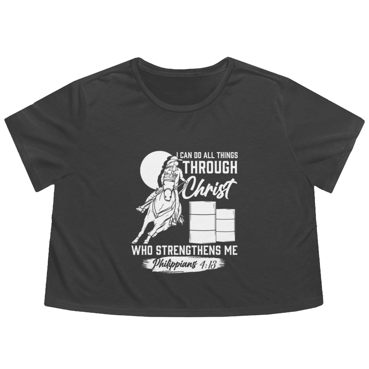 Barrel Racer For Barrel Racing Flowy Cropped Tees