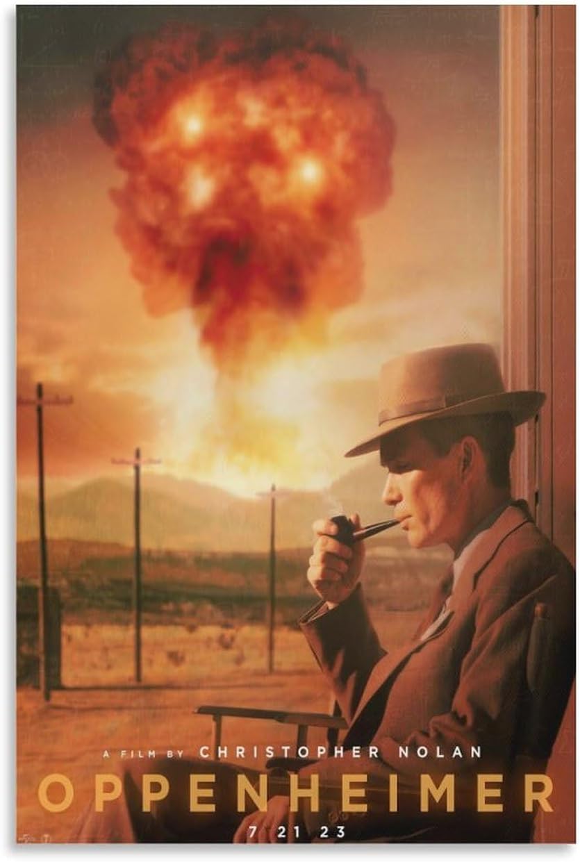 Oppenheimer Movie Poster Canvas Wall Art Modern Family Room Decor