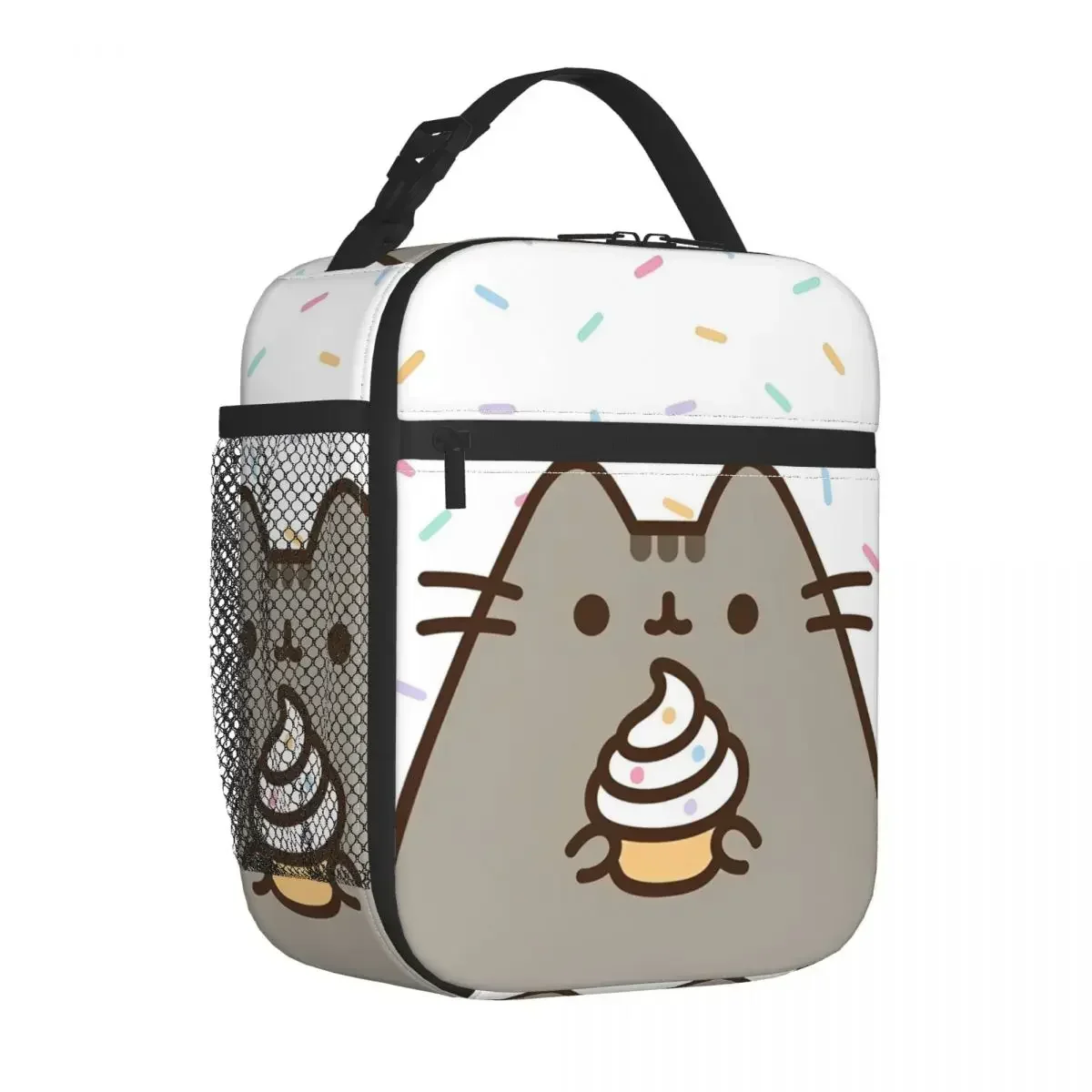 Pusheenns Kids Lunch Bag Insulated Kawaii Ice Cream Tote Cooler Bag for Girls and Boys