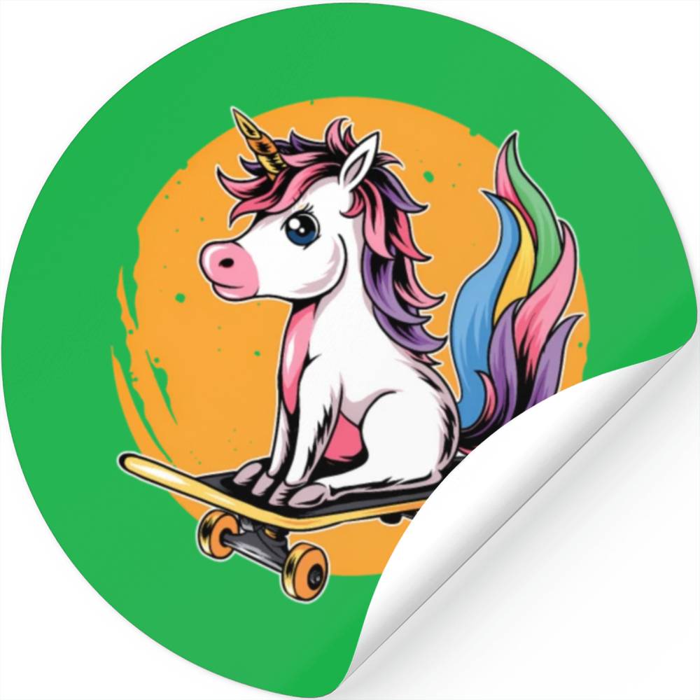 Unicorn Skater Skater Skateboard Skateboard Stickers