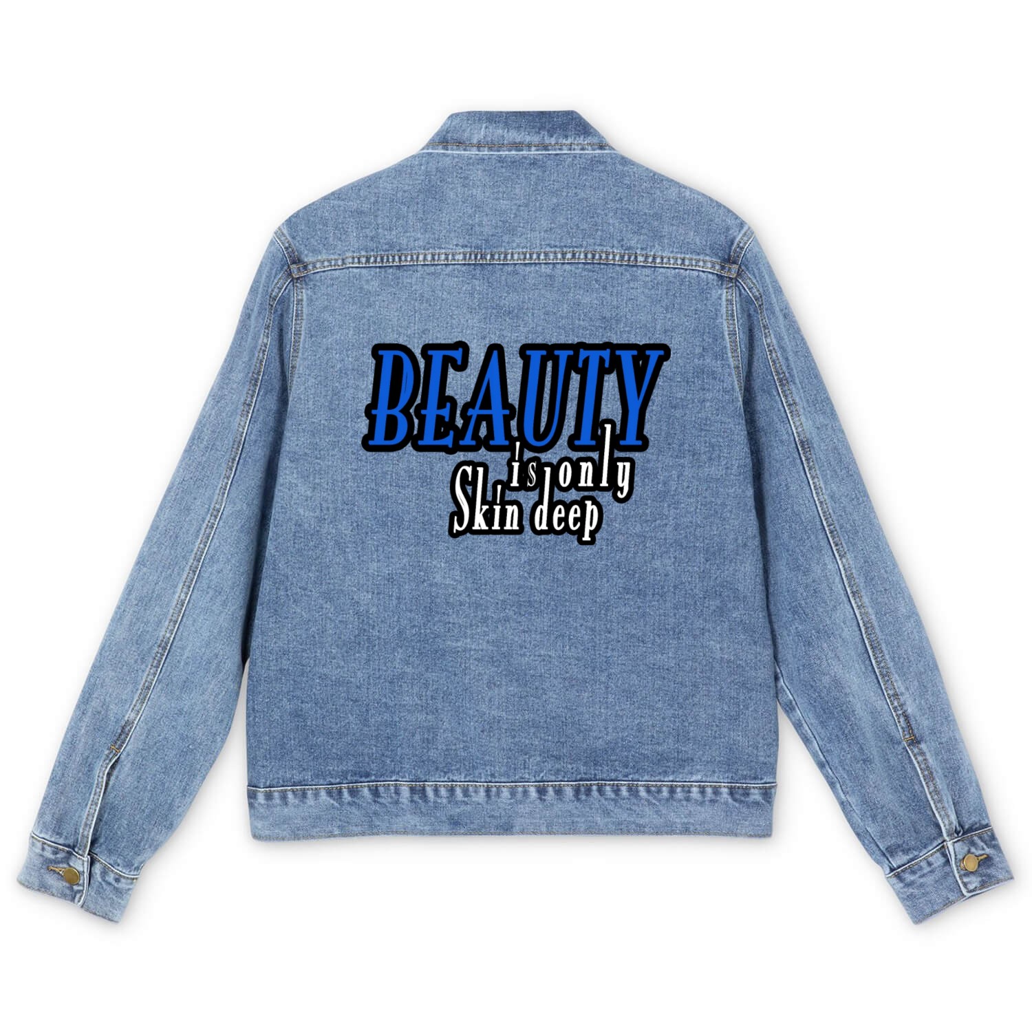 beauty is only skin deep Men's Denim Jackets