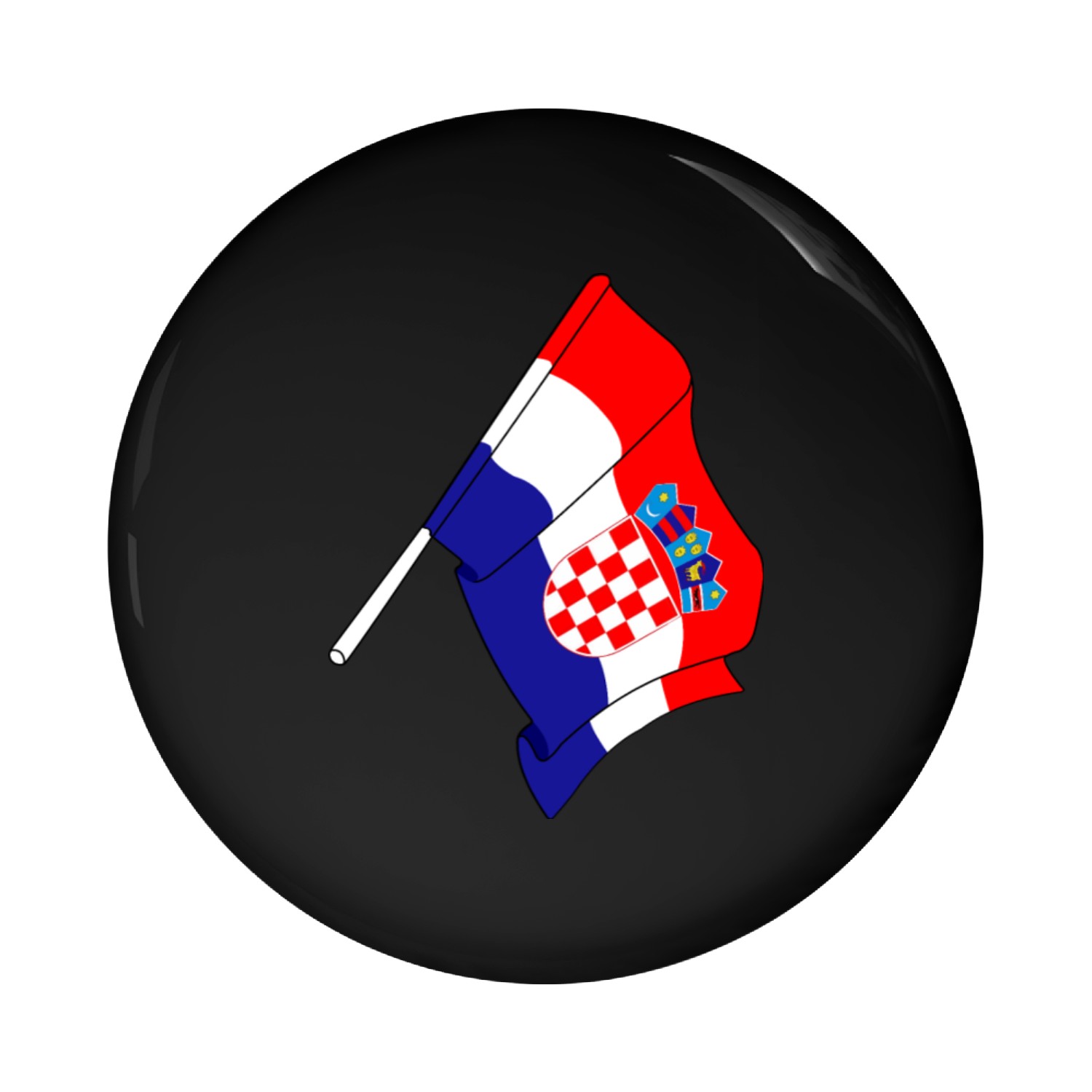Flag of Croatia Pin Buttons