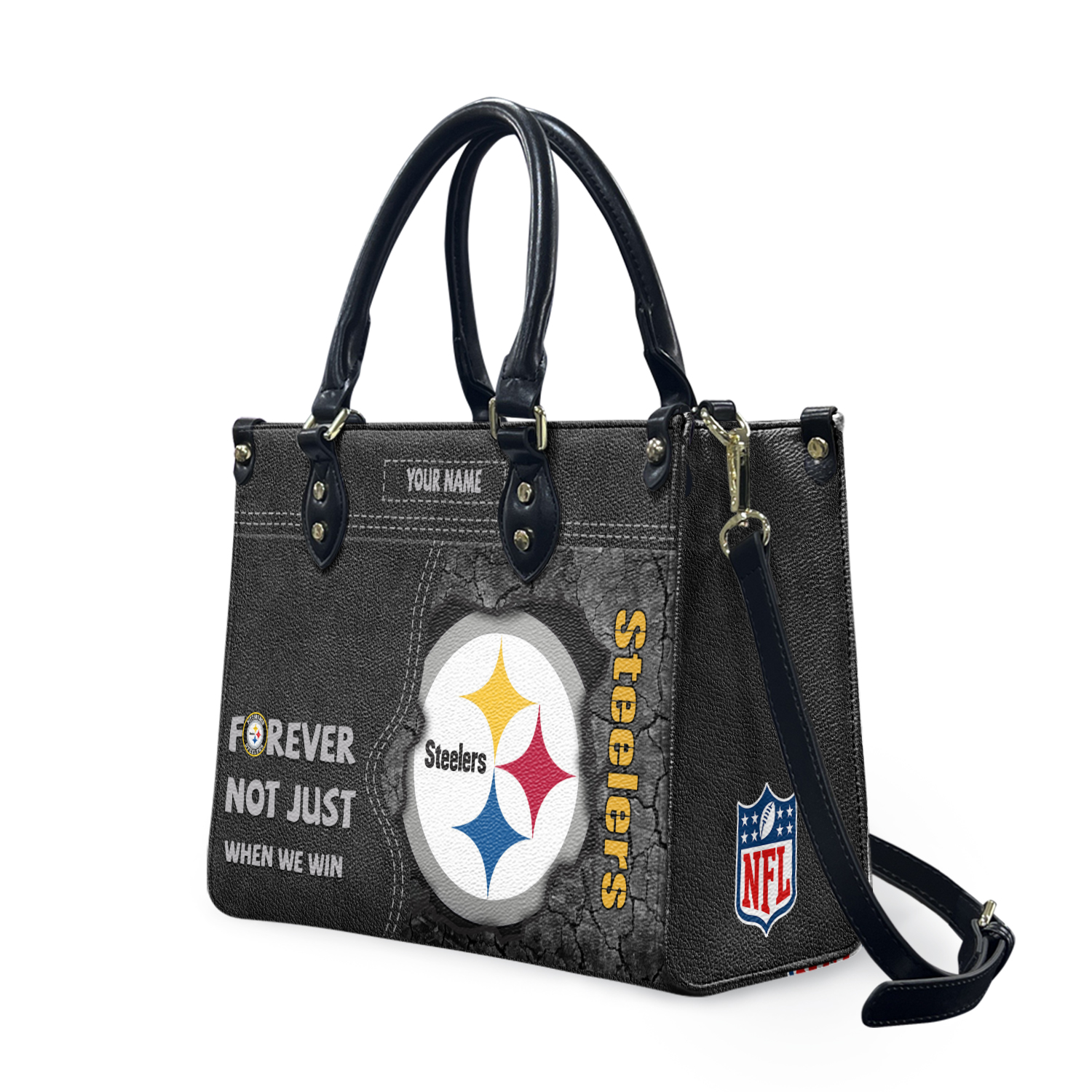 Personalized Pittsburgh Football Team Steelerss Leather Handbag Gift