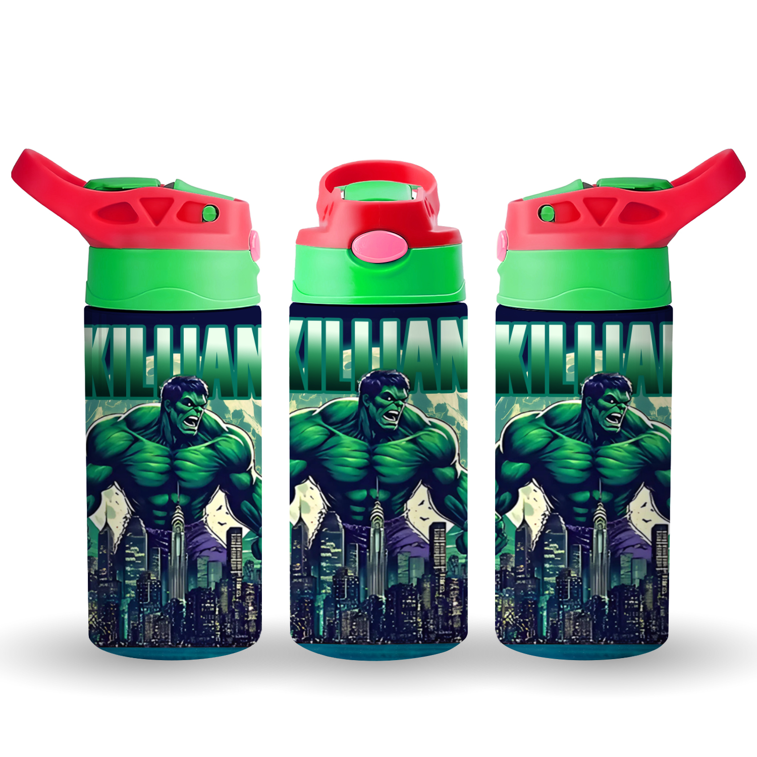 Hulk Stainless Steel Kids Water Bottle - Customizable - Ideal for School and On-the-Go