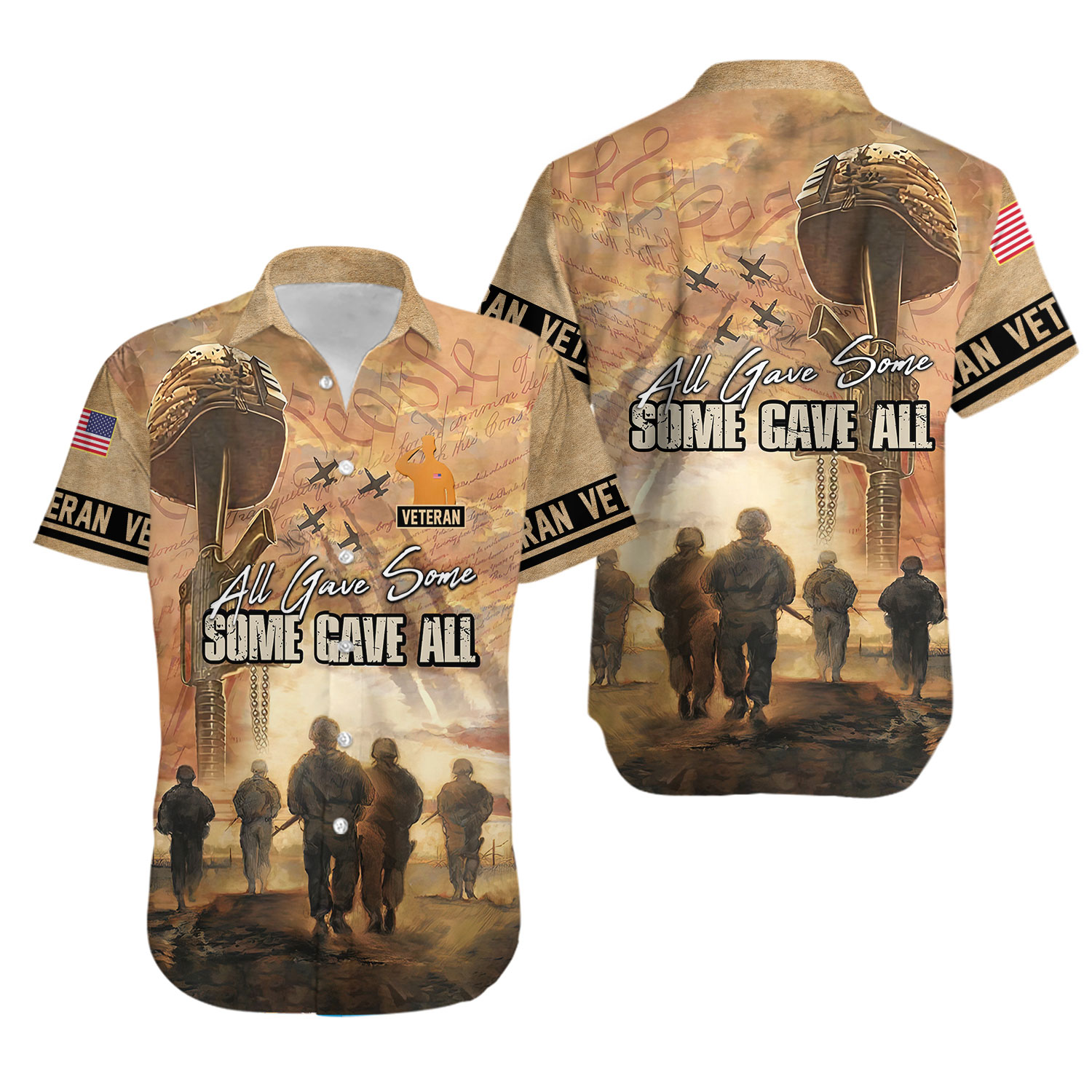 All Gave Some Some Gave All Veteran Hawaii Shirt, Button Up Shirt