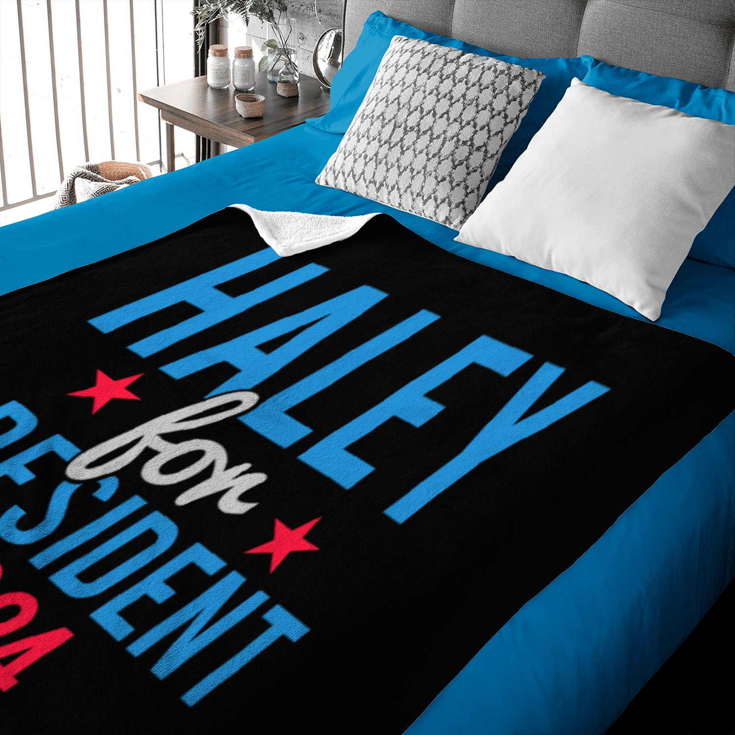 Nikki Haley For President 2024 Baby Blankets