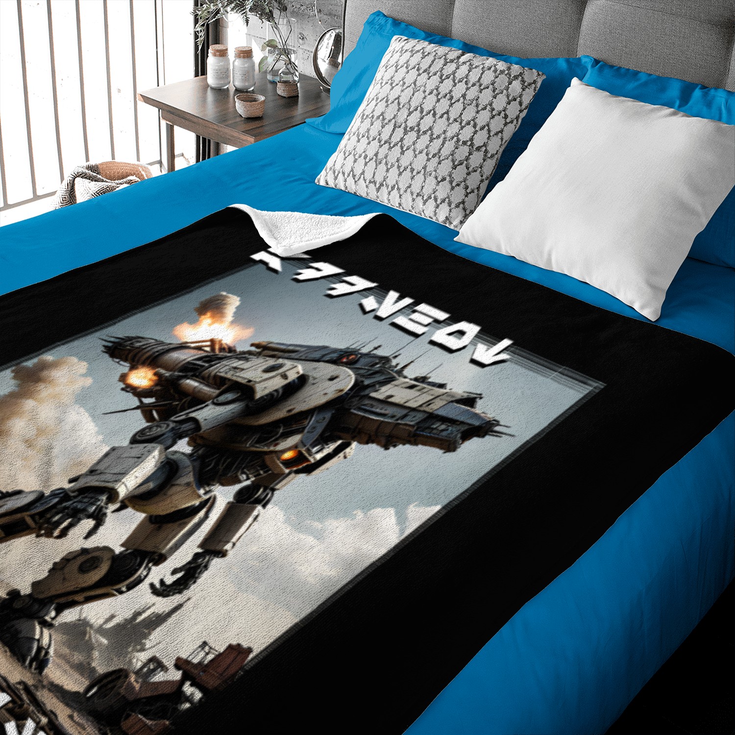 Mech Starship 001 Baby Blankets