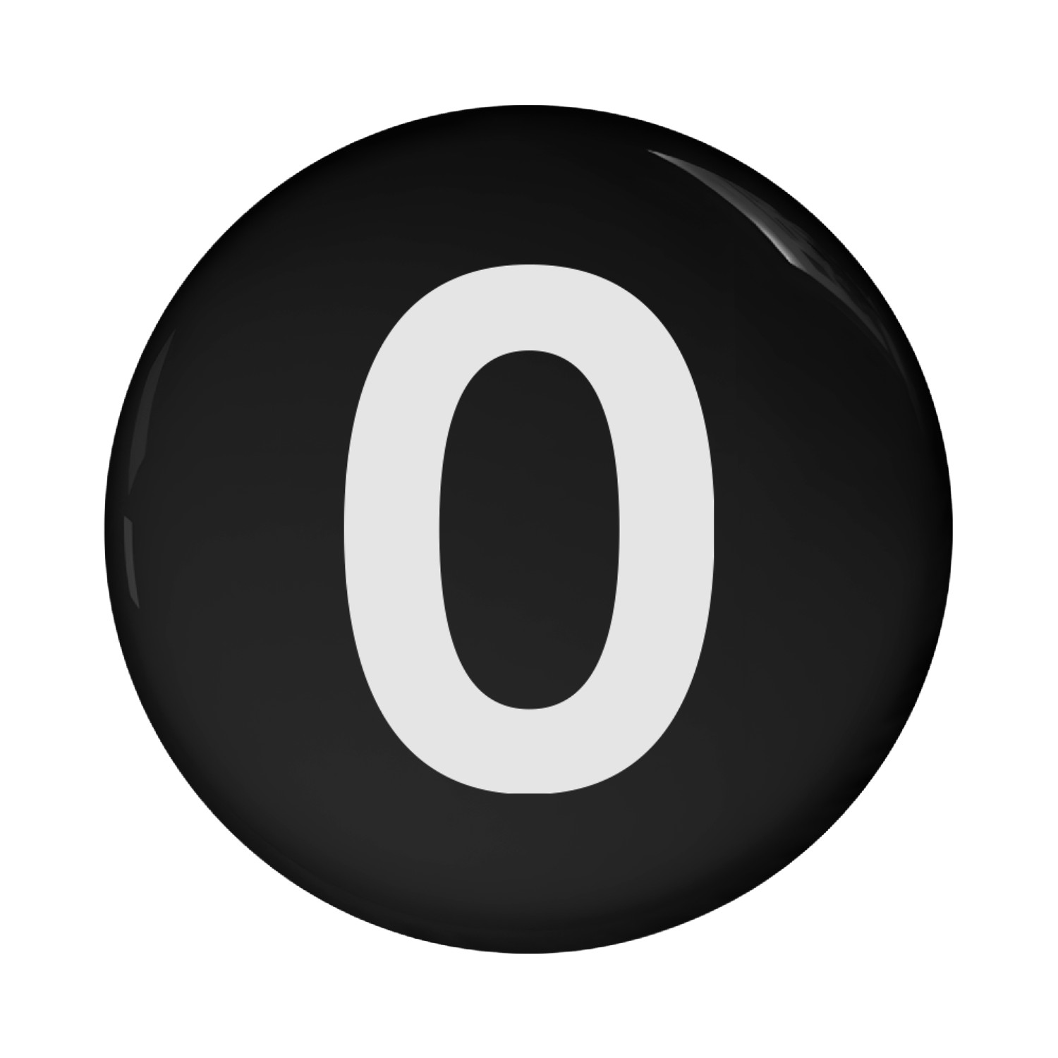 Sport Number 0 Zero Pin Buttons