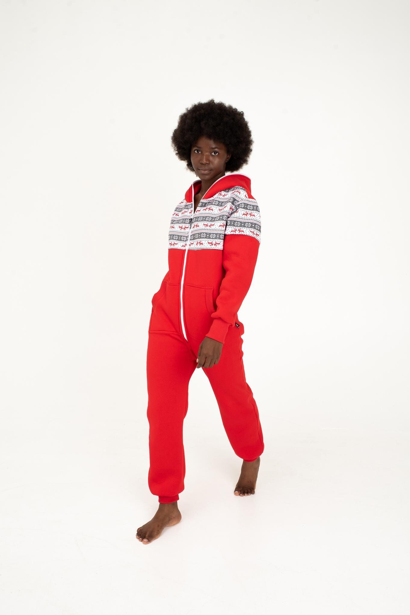 Christmas Men's Hooded Jumpsuit | Christmas Pajama Outfits | Family Matching Pajamas