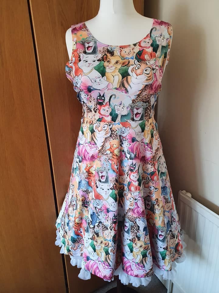 Everyone's favourite cats inspired cute print skater dress- Sizes S- 3XL plus size