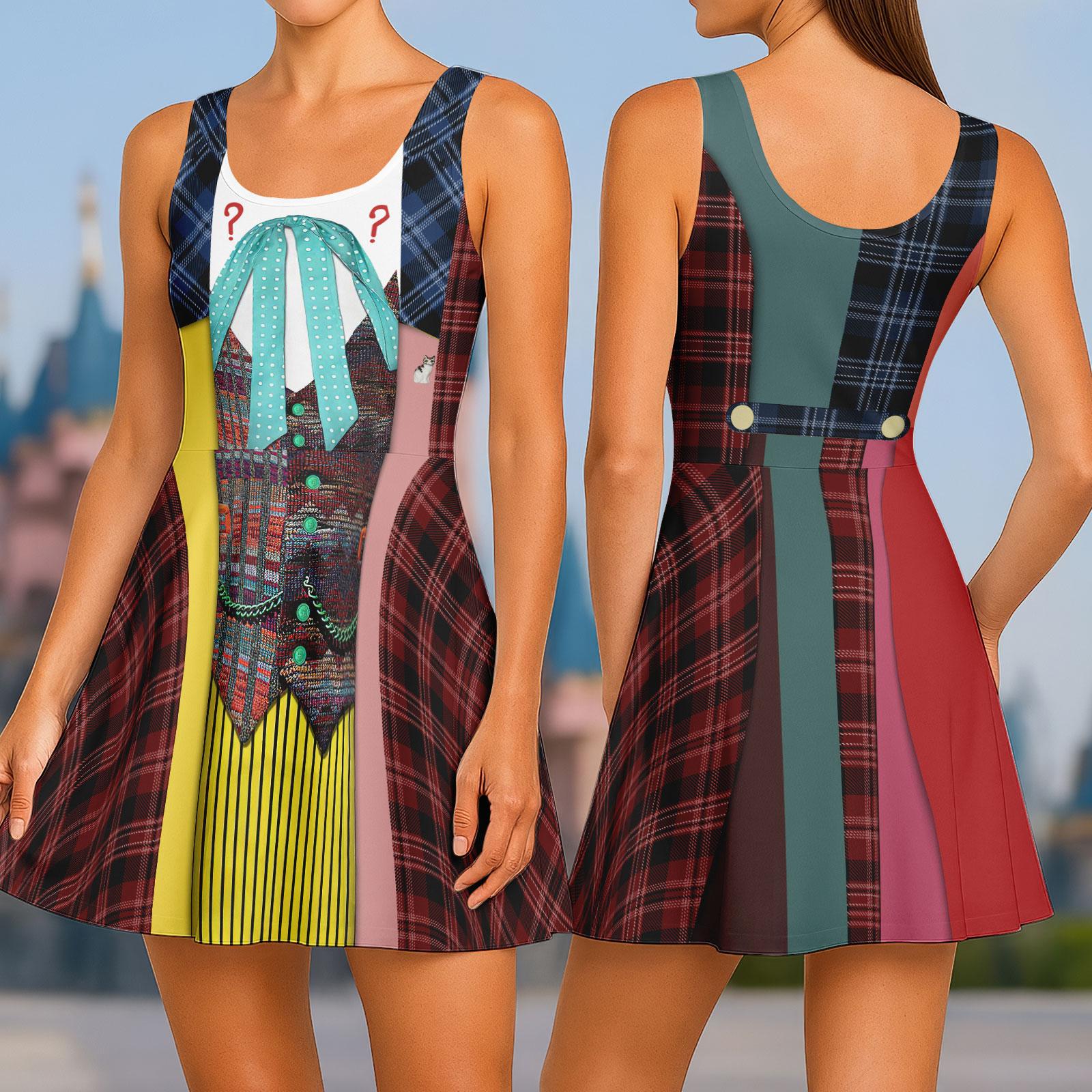 Sixth Doctor Cosplay Skater Dress, Doctor Who Women Dress, Time Lord Costume, Dr Who Dress, Retro Movie Shirt, Halloween Party Dress