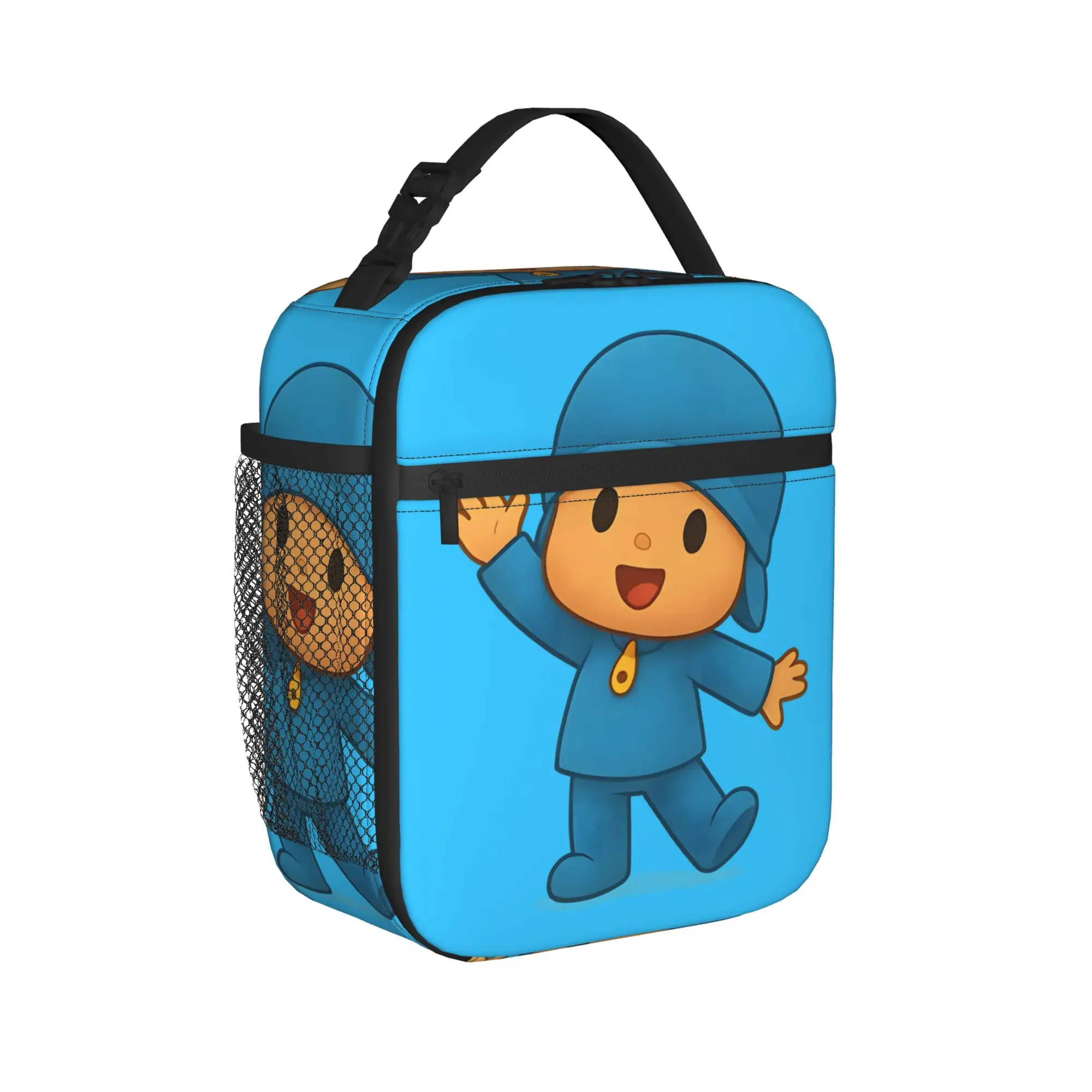Happy Pocoyoed greets Insulated Lunch Bag Portable Meal Container Cooler Bag Tote Lunch Box Office Picnic Girl Boy