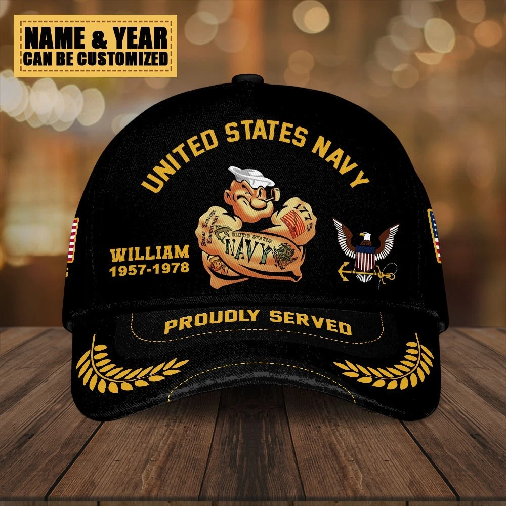 Personalized US Navy Classic Cap, Gift For Fans