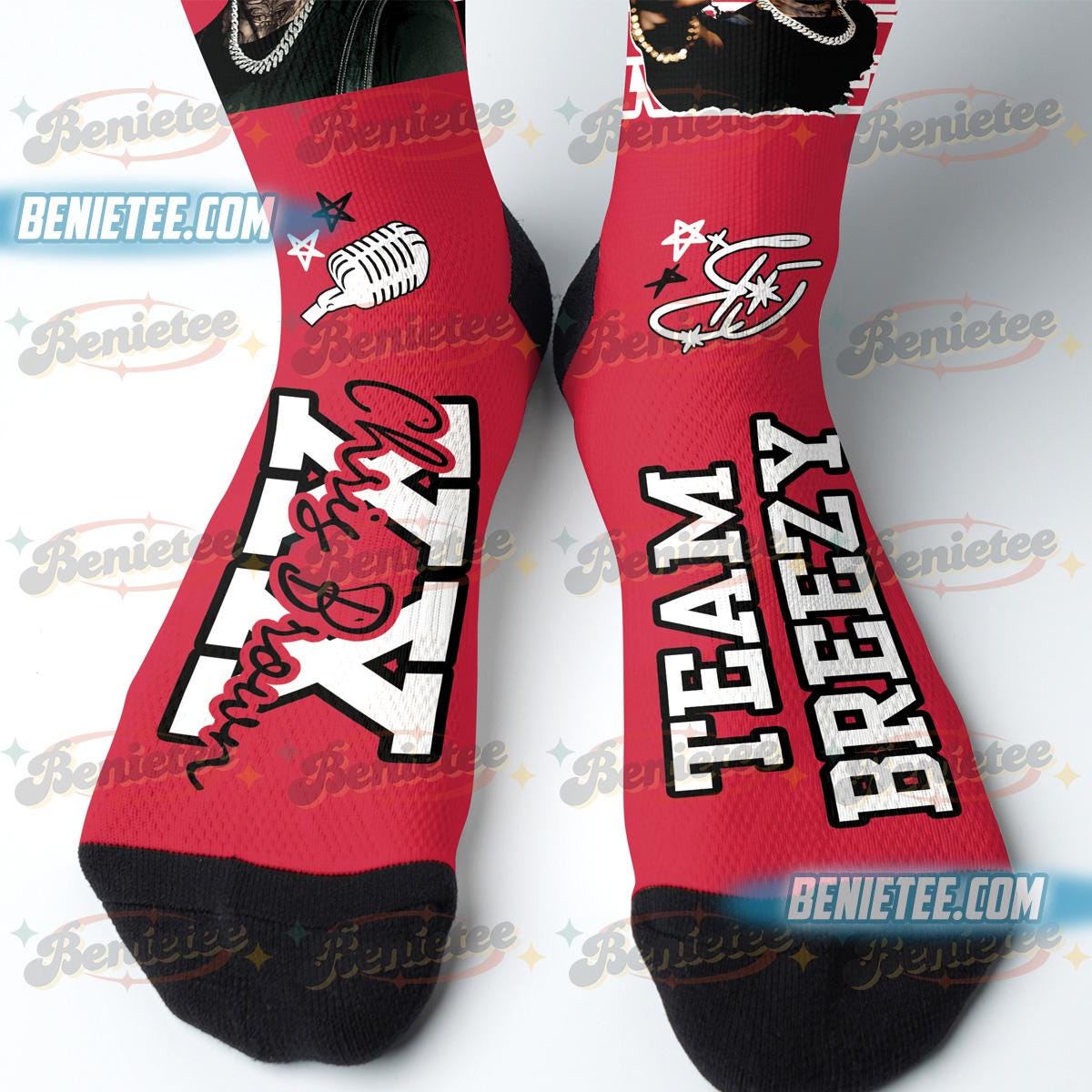 2025 Breezy Bowl XX Tour Socks, Vintage Chris Brown Tour Socks