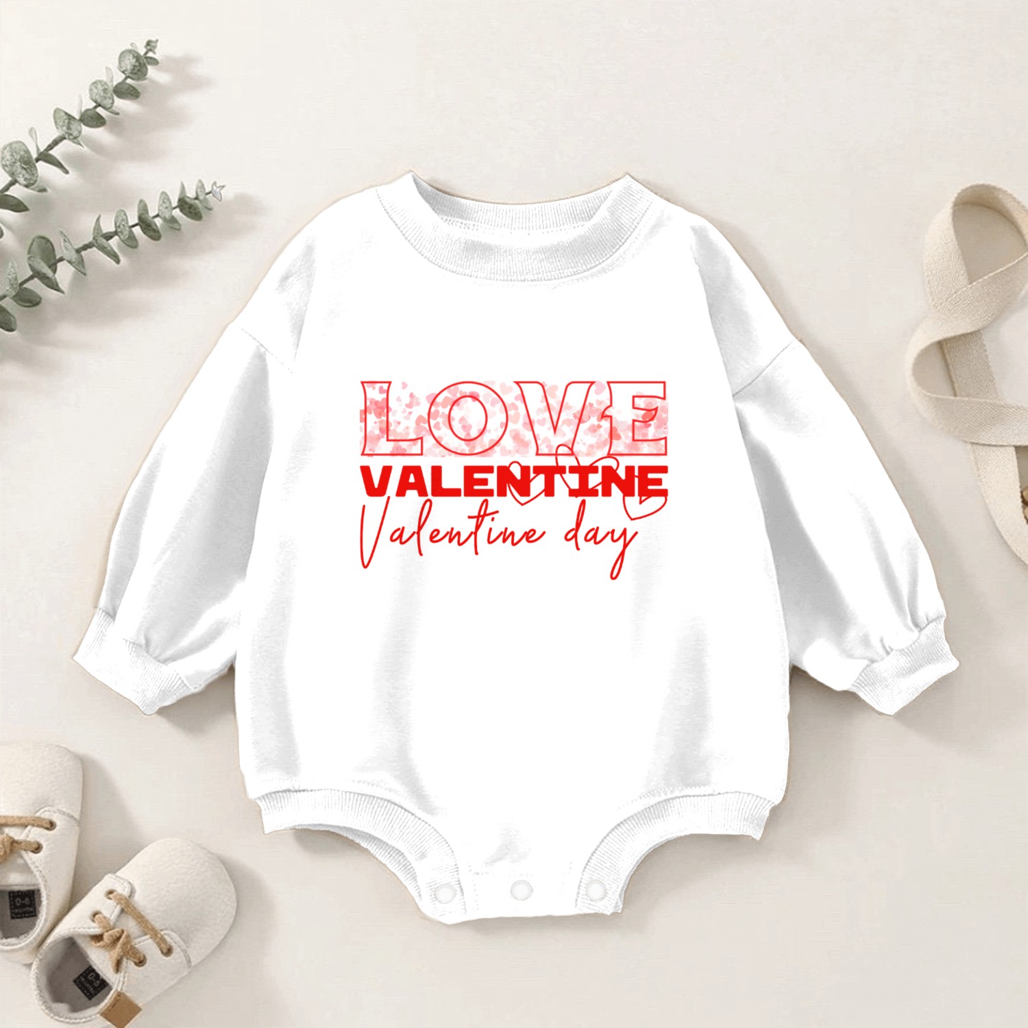 Valentine Baby Romper Sweatshirts