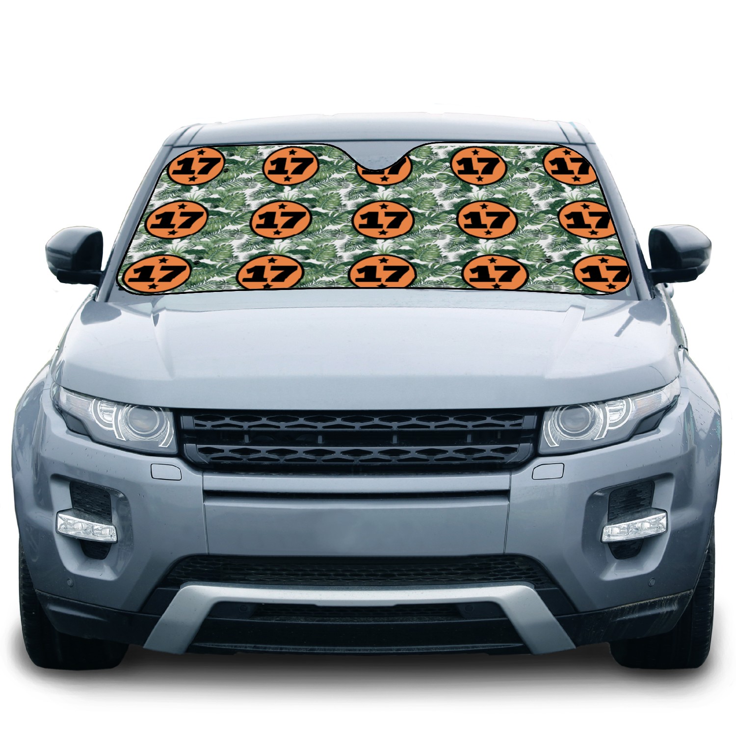 17 Circle Orange Black Birthday Age Car Sun Shades