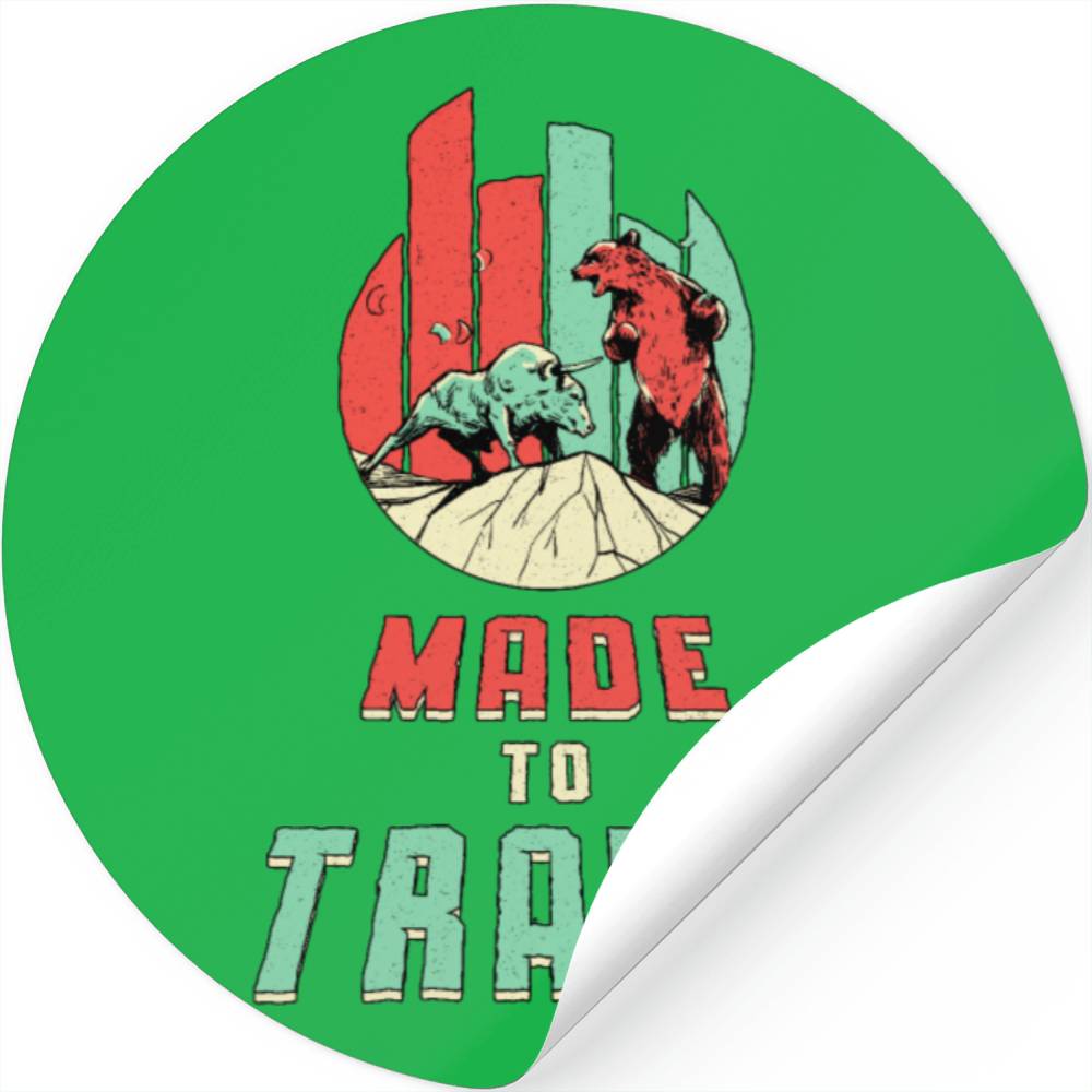 Stock Market Trading Investor Bear Bull Trader Stickers