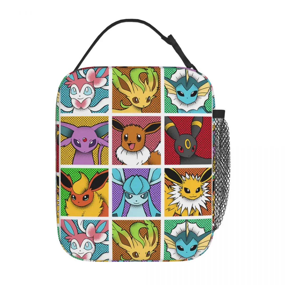 Pop Eeveelutions Eevee Pokemoned Insulated Lunch Bags Portable Lunch Container Thermal Bag Lunch Box Tote Travel Food Handbags