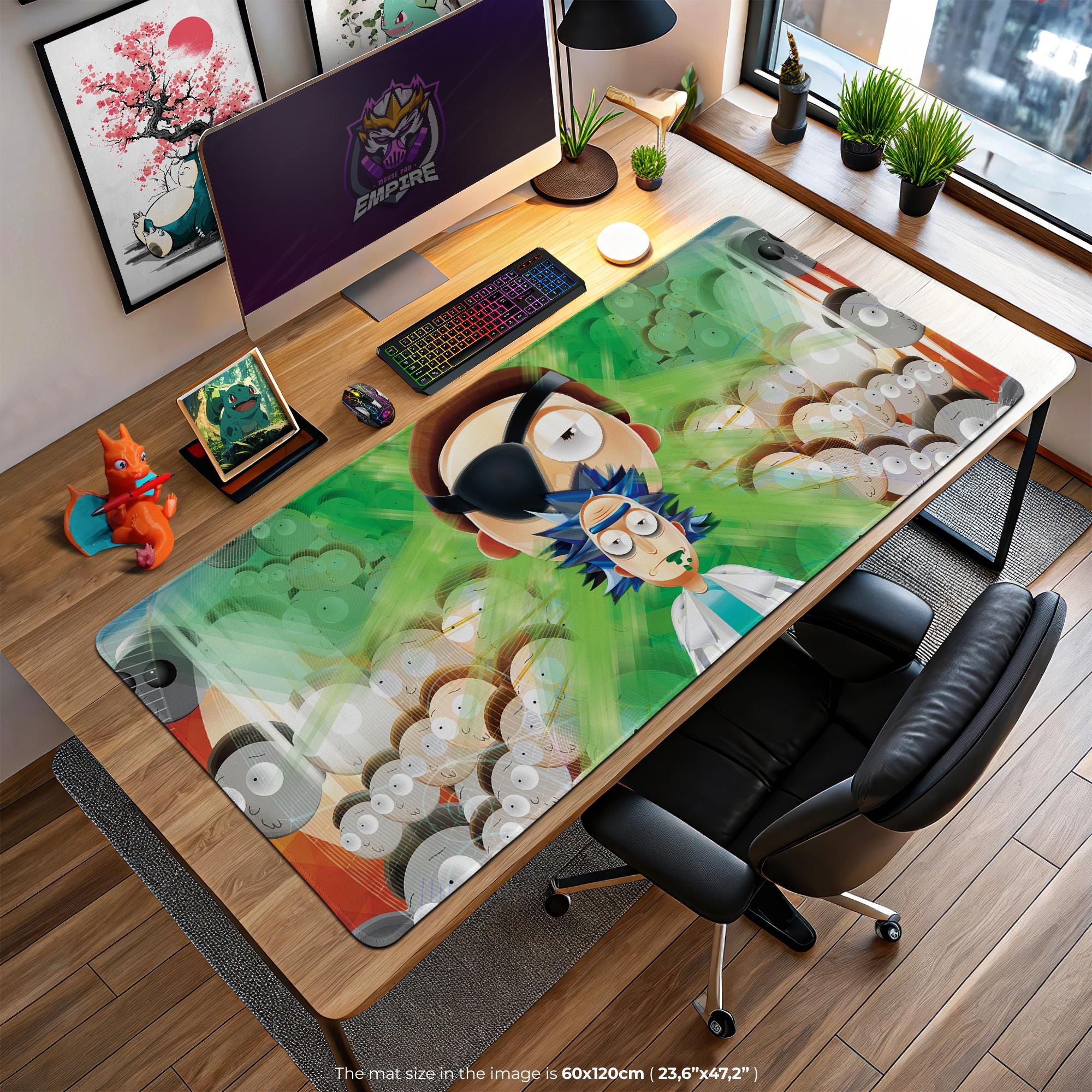Rick and Rickandmorty Multiverse Desk Mat, Gaming Mouse Pad, Cartoon Fan Gift