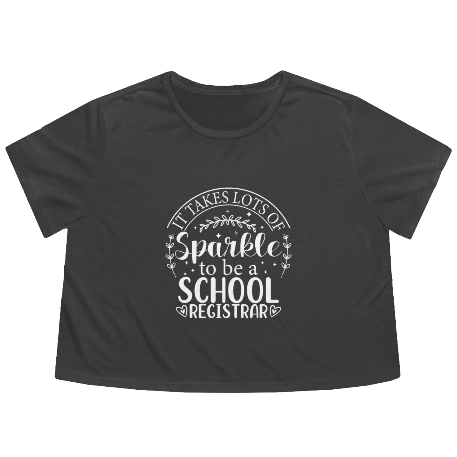 School Registrar Appreciation Back To School Schoo Flowy Cropped Tees