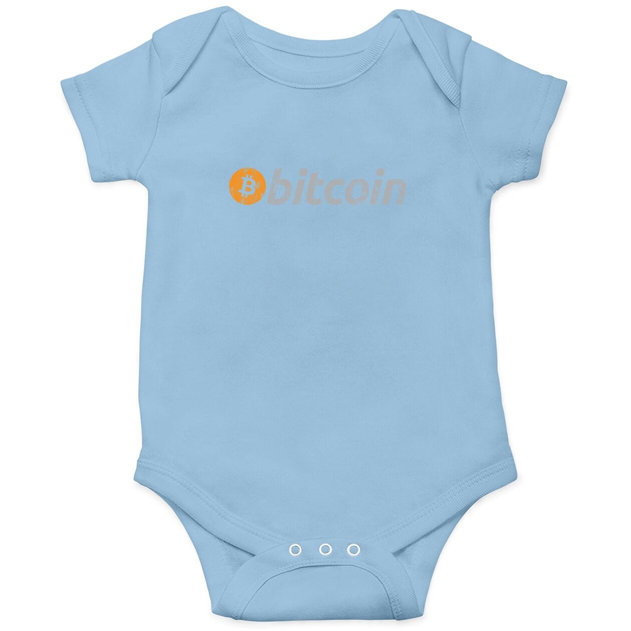 Vintage Look Bitcoin Logo Baby Bodysuit
