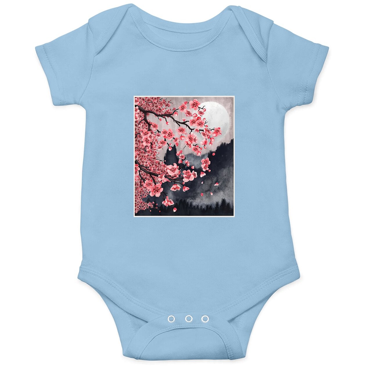 Sakura Japanese Cherry Blossom Japanese Tree Baby Bodysuit