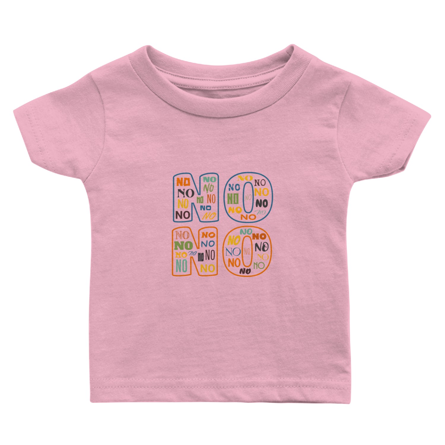 No No No No, Negative, Retro Colors Baby T Shirts