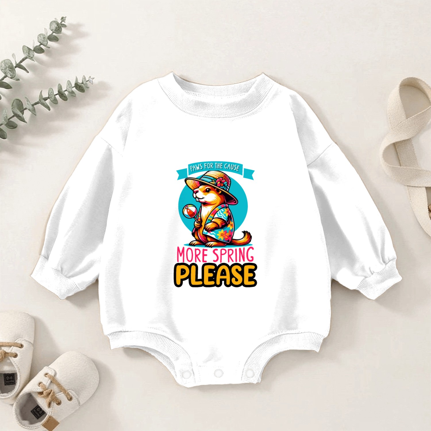 Groundhog Day 2024 Enthusiast February 2nd Baby Romper Sweatshirts