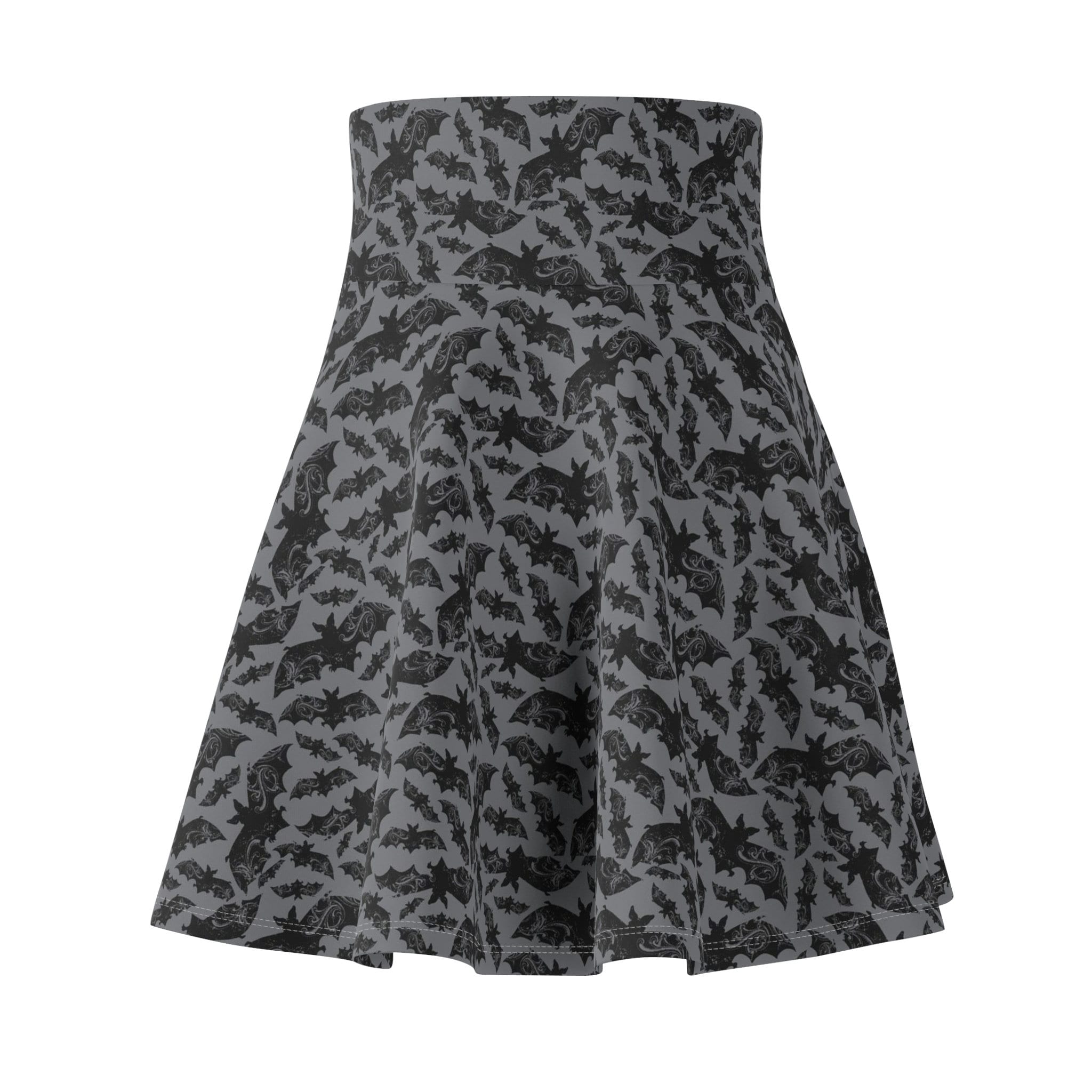 Black Lace Bat Punk Goth Chic Women's Skater Skirt (AOP)