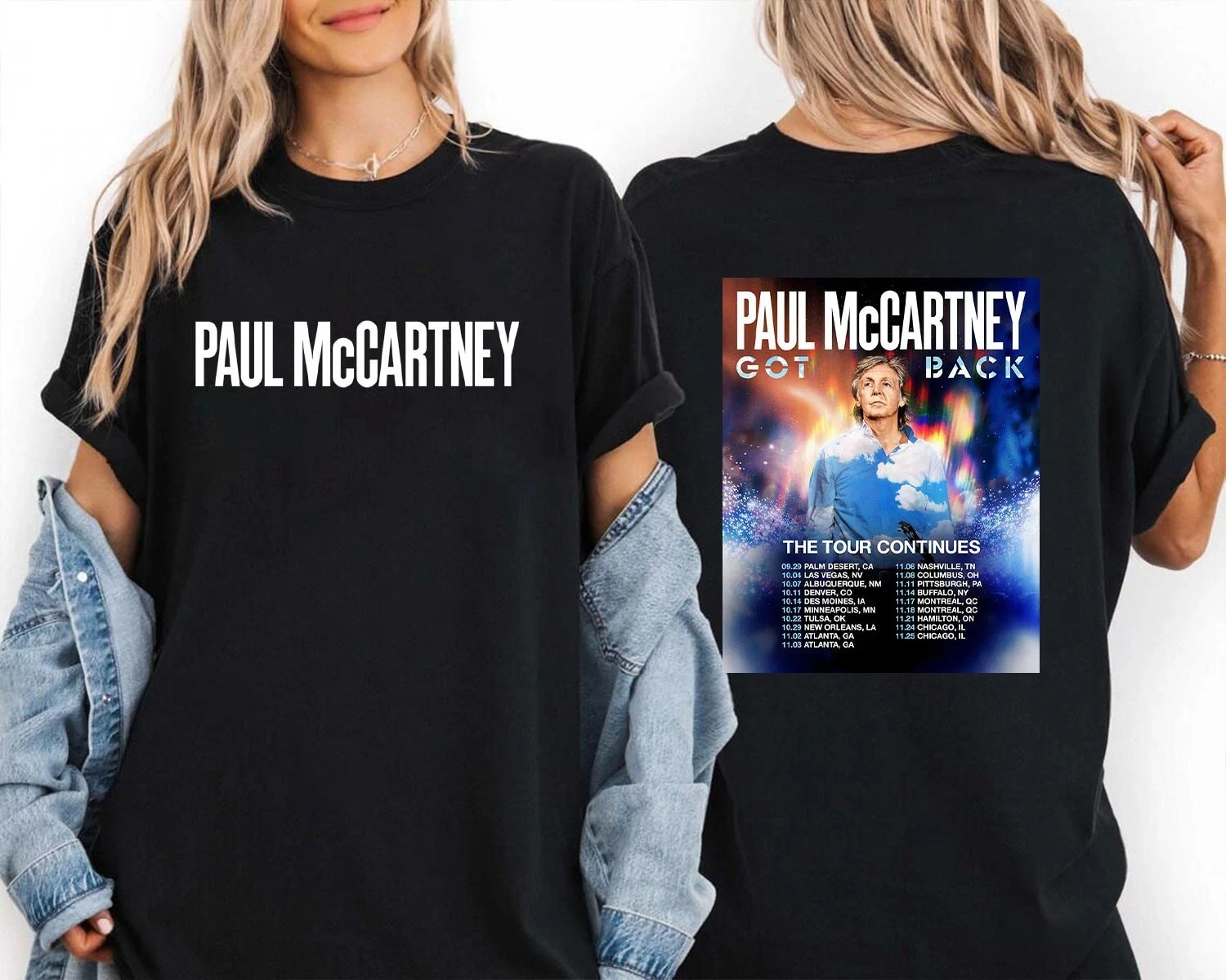 P McCartney Got Back Tour 2025 T-Shirt