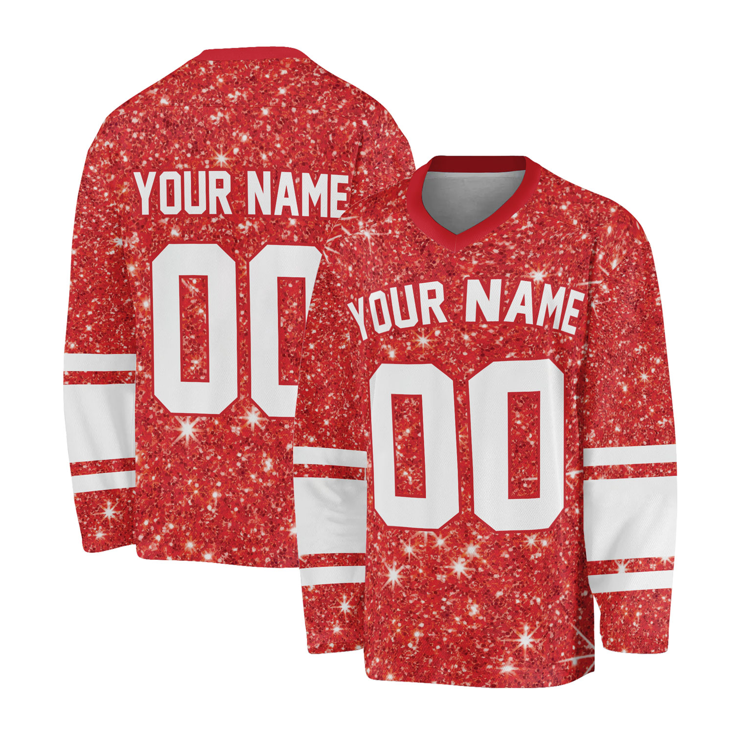 Custom Fraud Glitter Ice Hockey Jersey, Personalized Hockey Shirt, Hockey Team Jersey Game Day Outfit For Hockey, Fan Hockey Lover Family