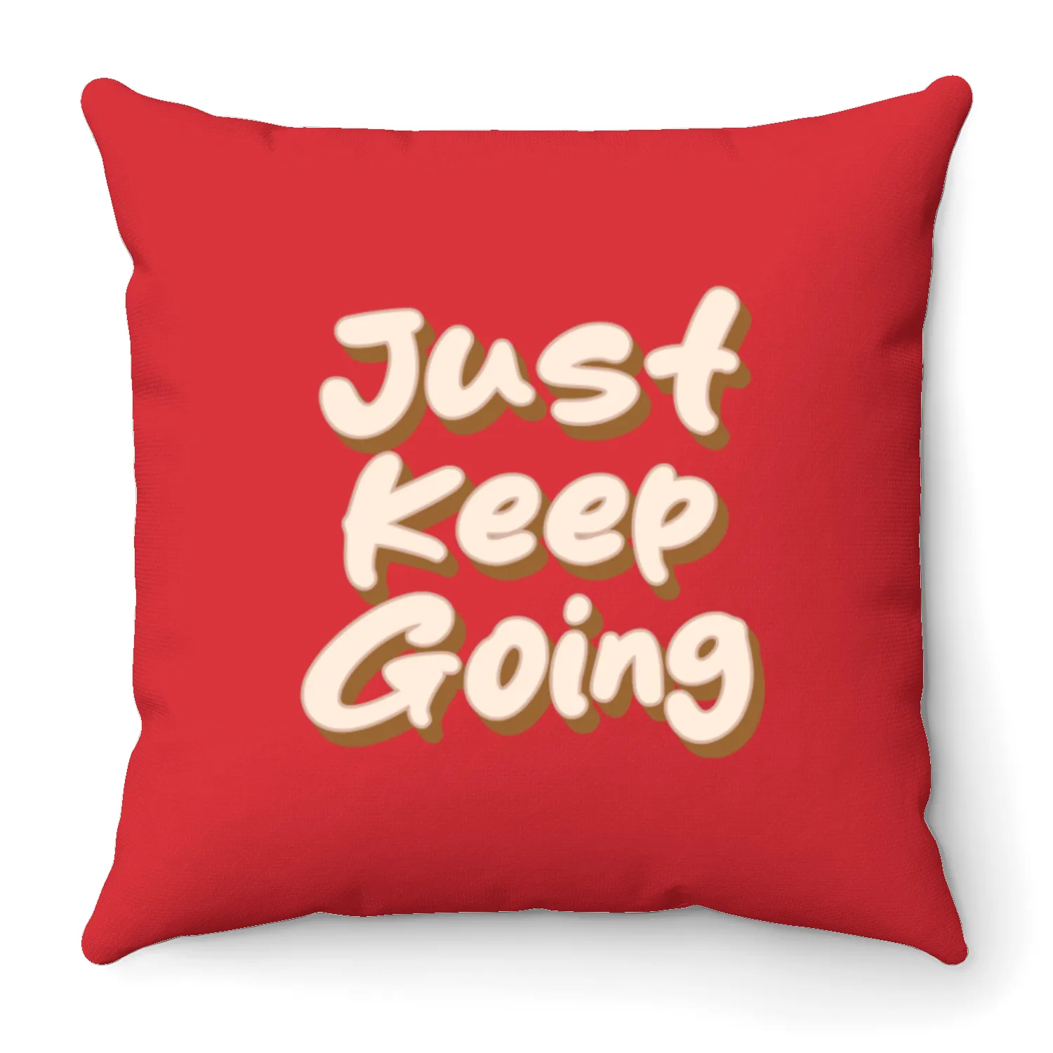 just keep going Throw Pillows
