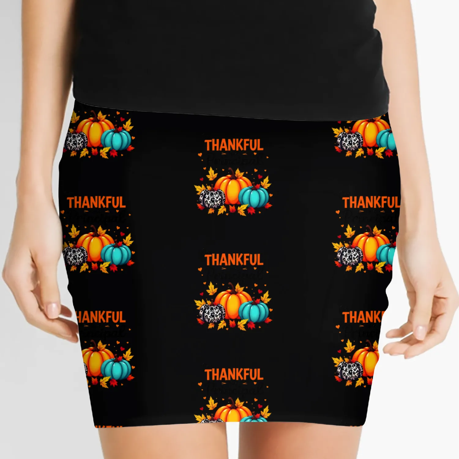One Thankful Principal Thanksgiving Principal Fall Women's Mini Skirts