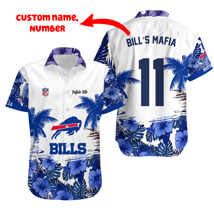 Buffalo Football Team Billss Hawaiian Button Down Shirt