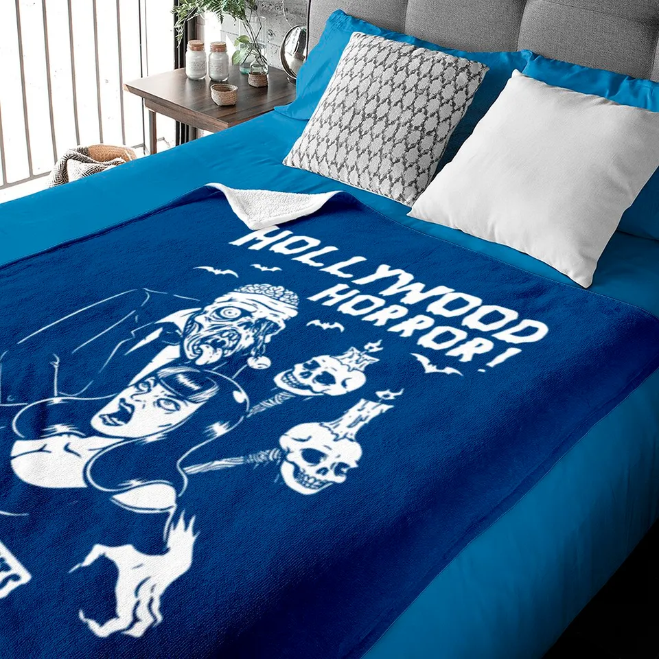 Horror Art Hollywood Horror Movies Psychobilly Pun Baby Blankets