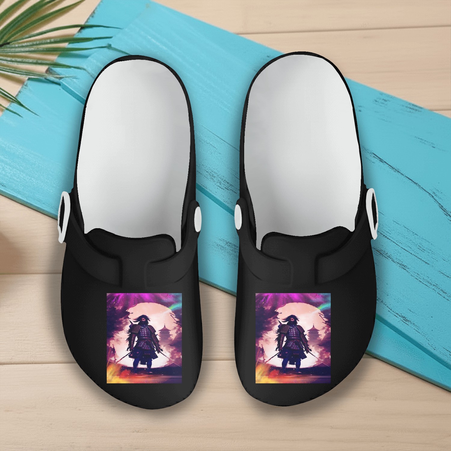 Samurai Japan Japanese Anime Katana Manga samurai Slip On Clogs