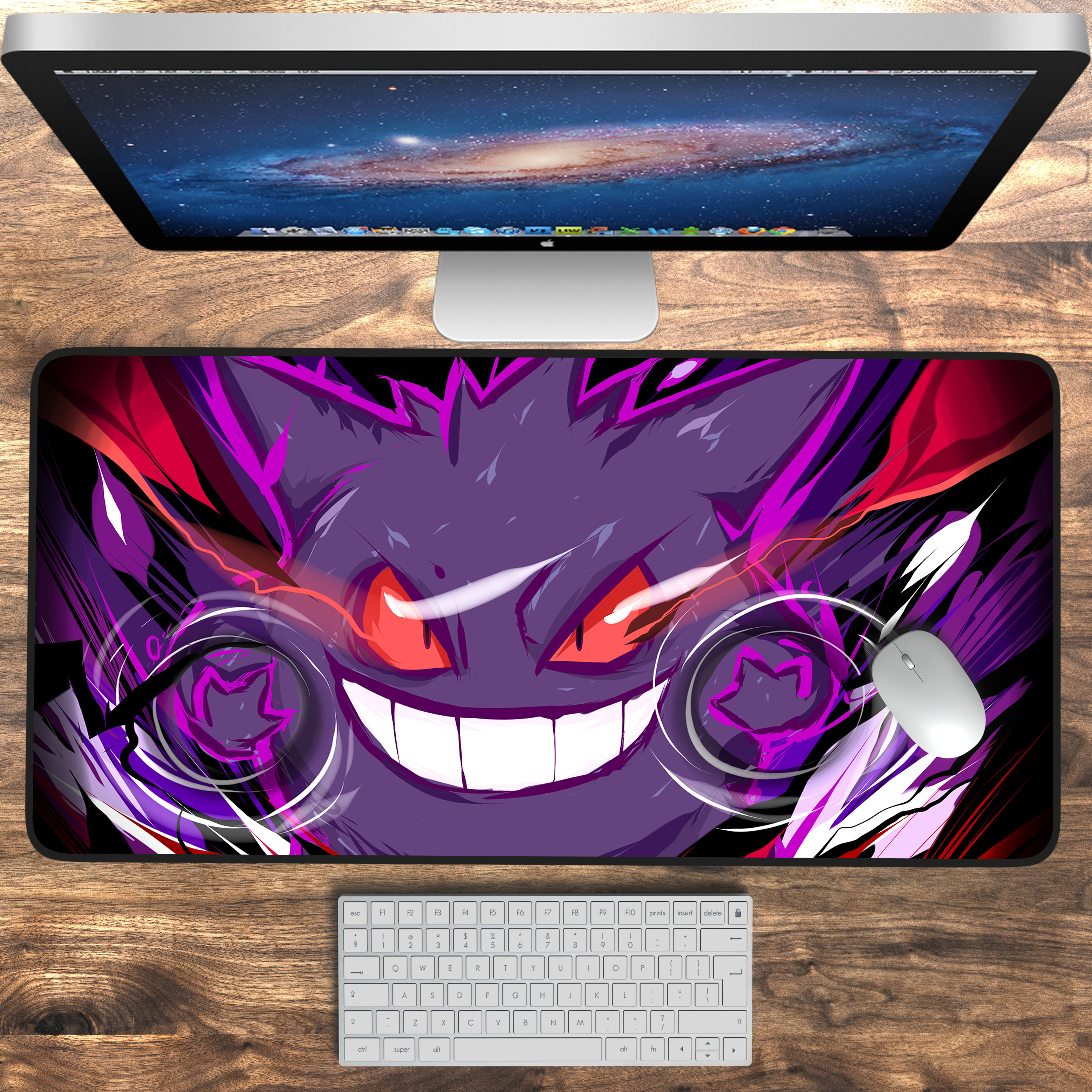 Gengar Gaming Desk Mat Anime Desk Pad Mousepad XL Extra Large Mouse Pad, Gaming Mouse Pad, Keyboard Mat, Deskmat, Deskpad Gamer Gift For Him