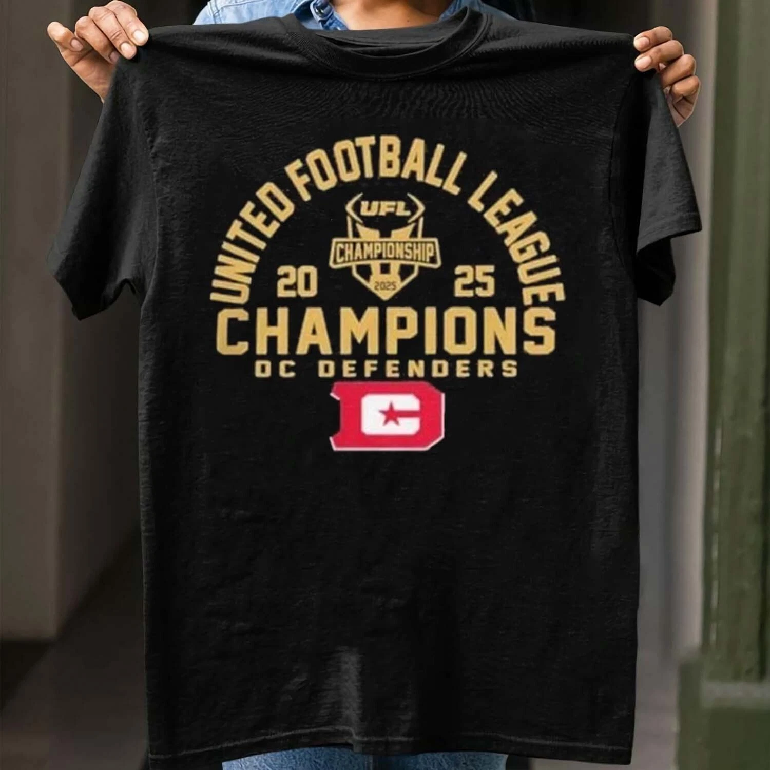 DC Defenders UFL Champions 2025 Championship Game T-Shirt