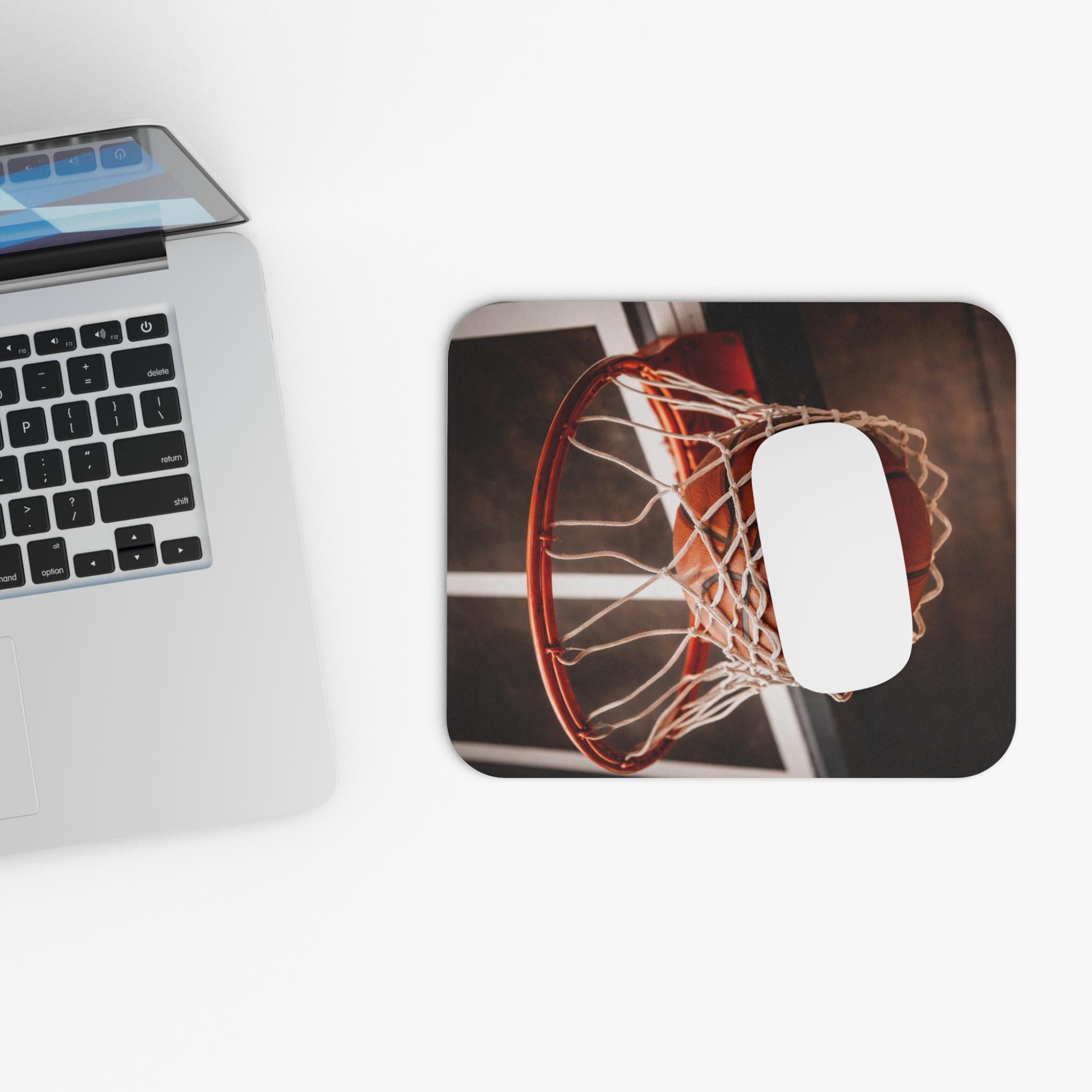 Basketball Hoop Mouse Pad | Sports Fan Desk Accessory