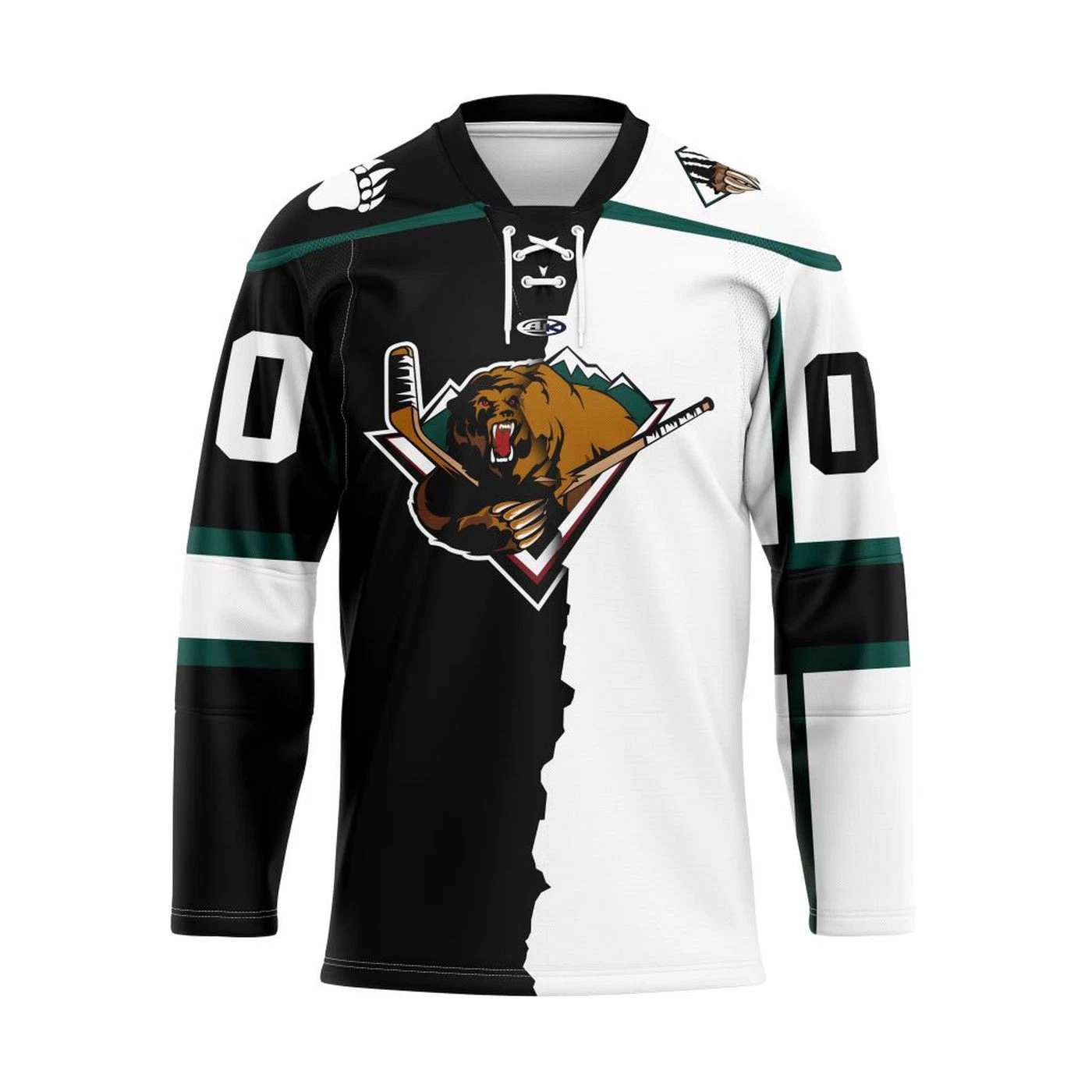 Personalized Utah Grizzlies Personalized Mix Design Lace Hockey Shirt